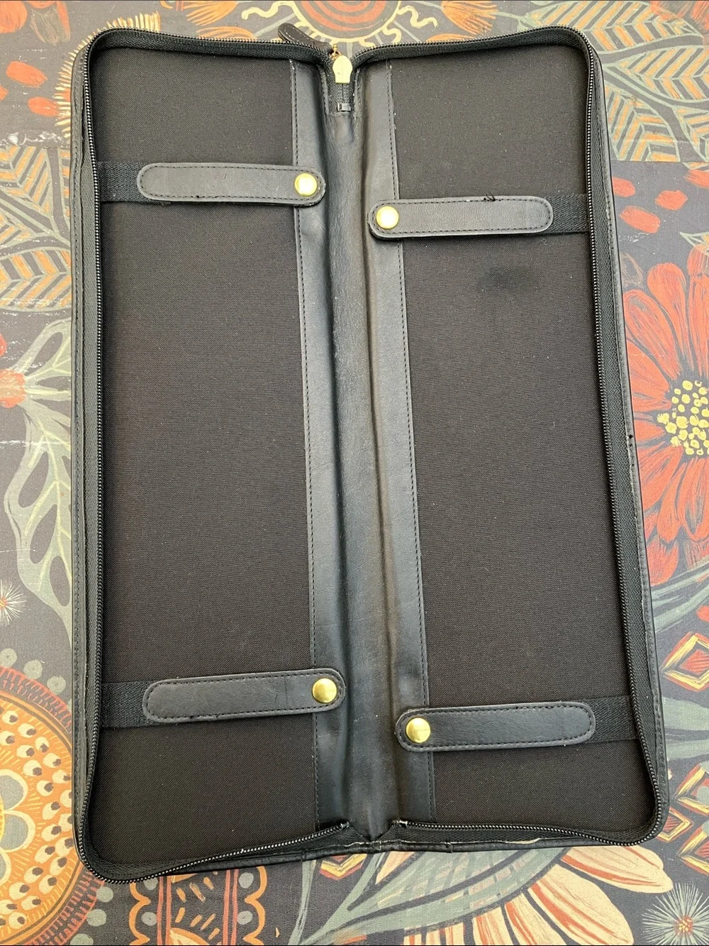 Vintage Coach Black Leather Mens Tie Travel case